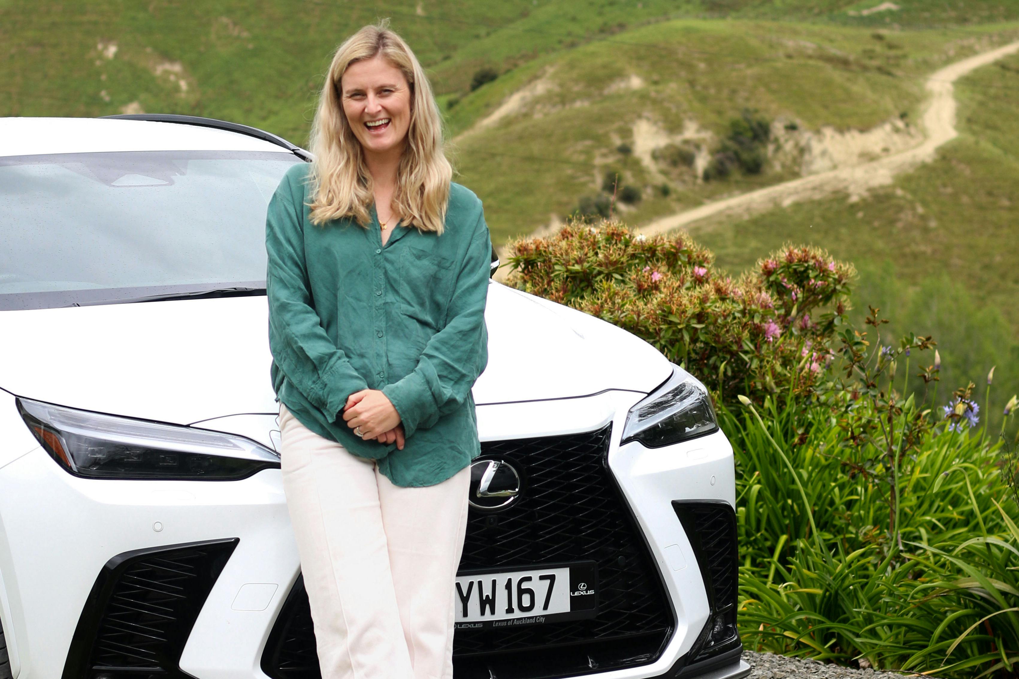 Sophie Hurley with the Lexus NZ 450h+ F SPORT